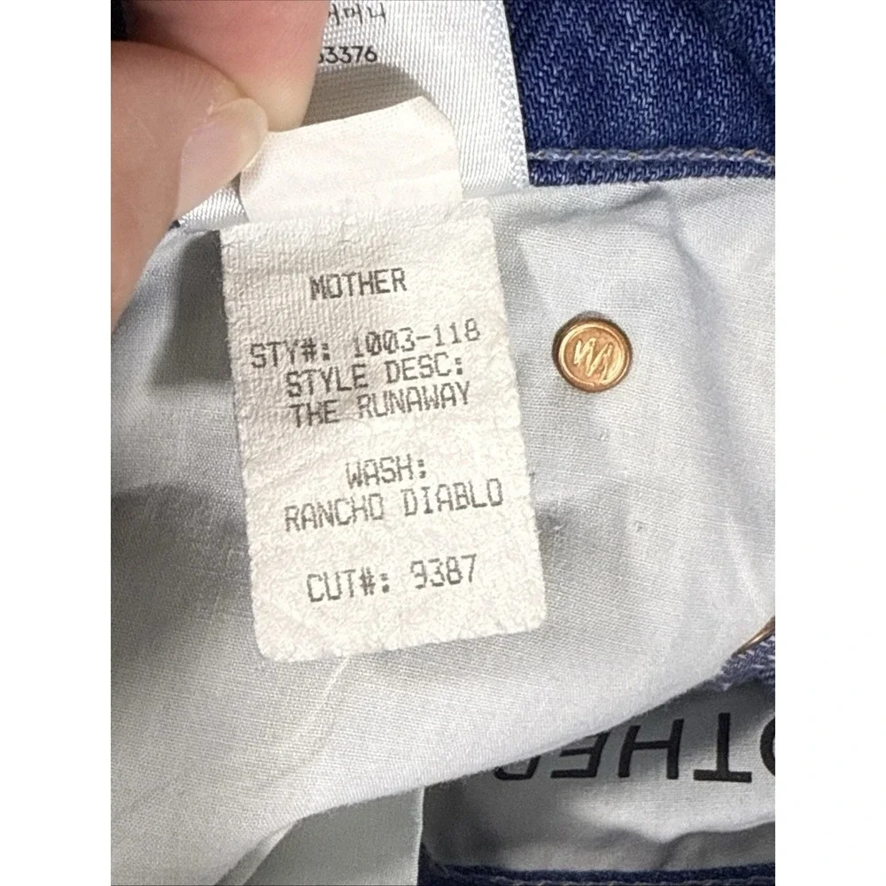 Mother The Runaway Jeans Womens Size 27 Rancho Diablo Hippie Cowgirl Indie - Picture 13 of 16